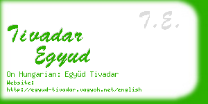 tivadar egyud business card