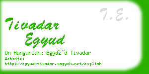 tivadar egyud business card